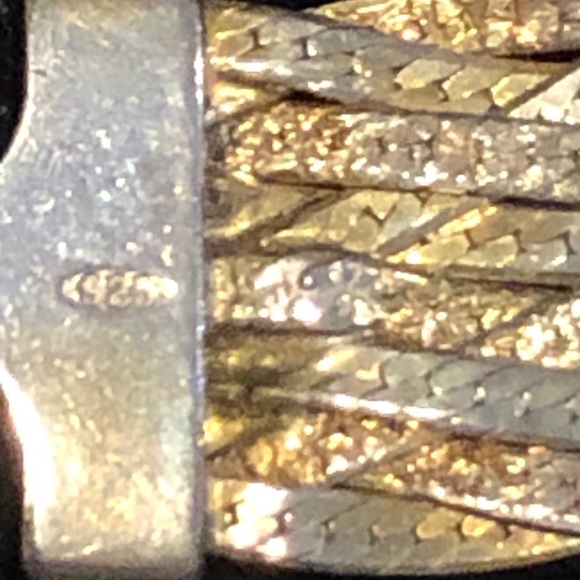 Sterling silver/ YG necklace/ bracelet set - Picture 11 of 11